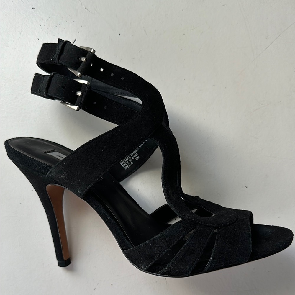 Classiques Entier Black Stiletto Heels with Suede Finish